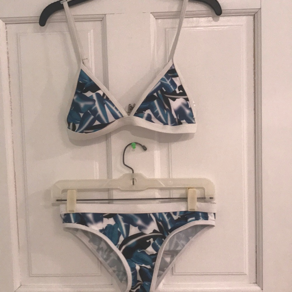 Blue and White Bikini